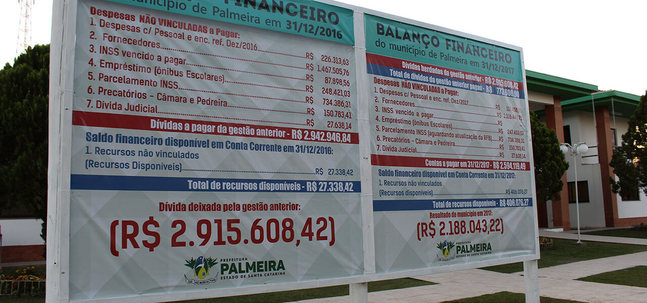 A Publicação mostra o fechamento financeiro do município referente aos últimos dois anos.